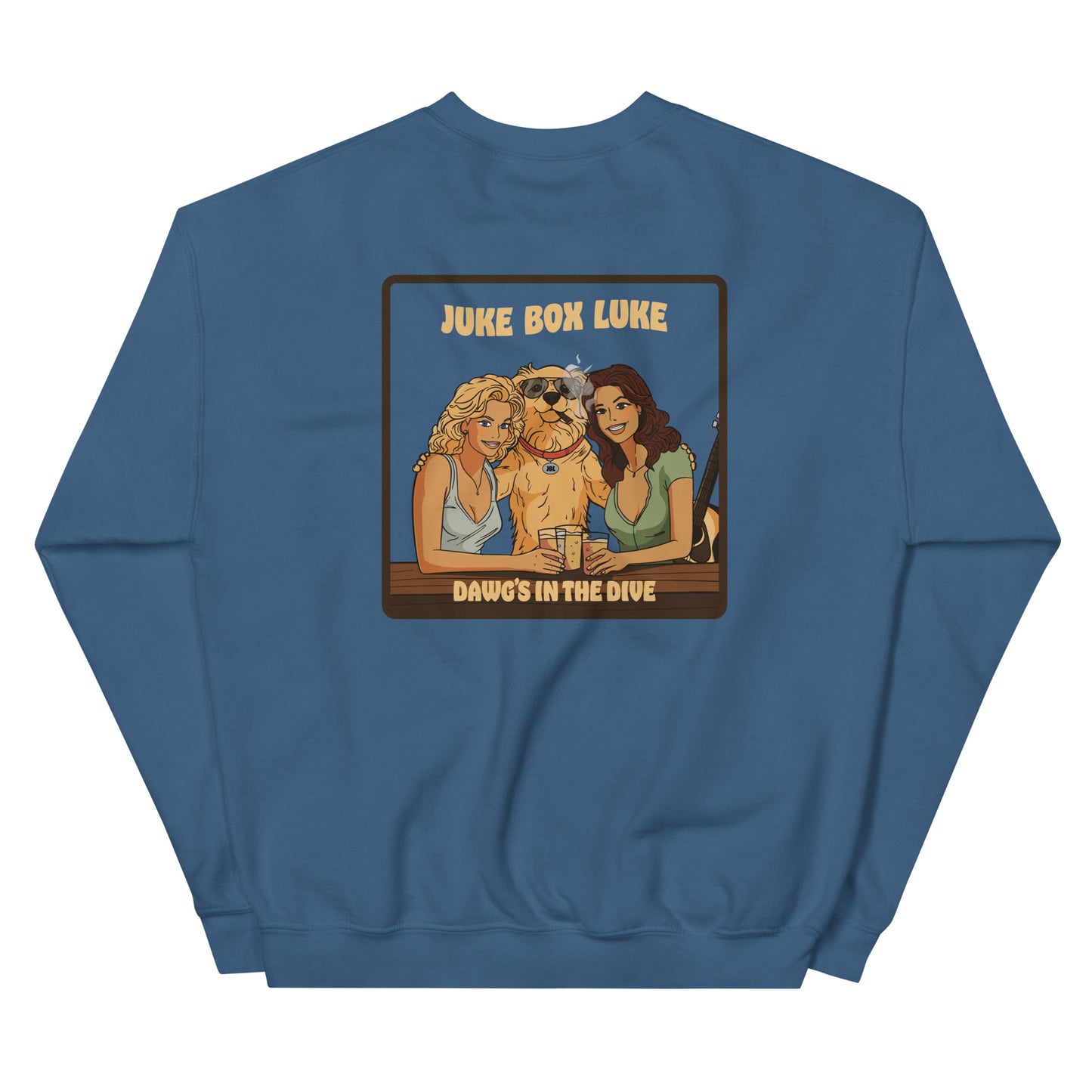 Dawg's In The Dive Crewneck Sweatshirt – Indigo Blue