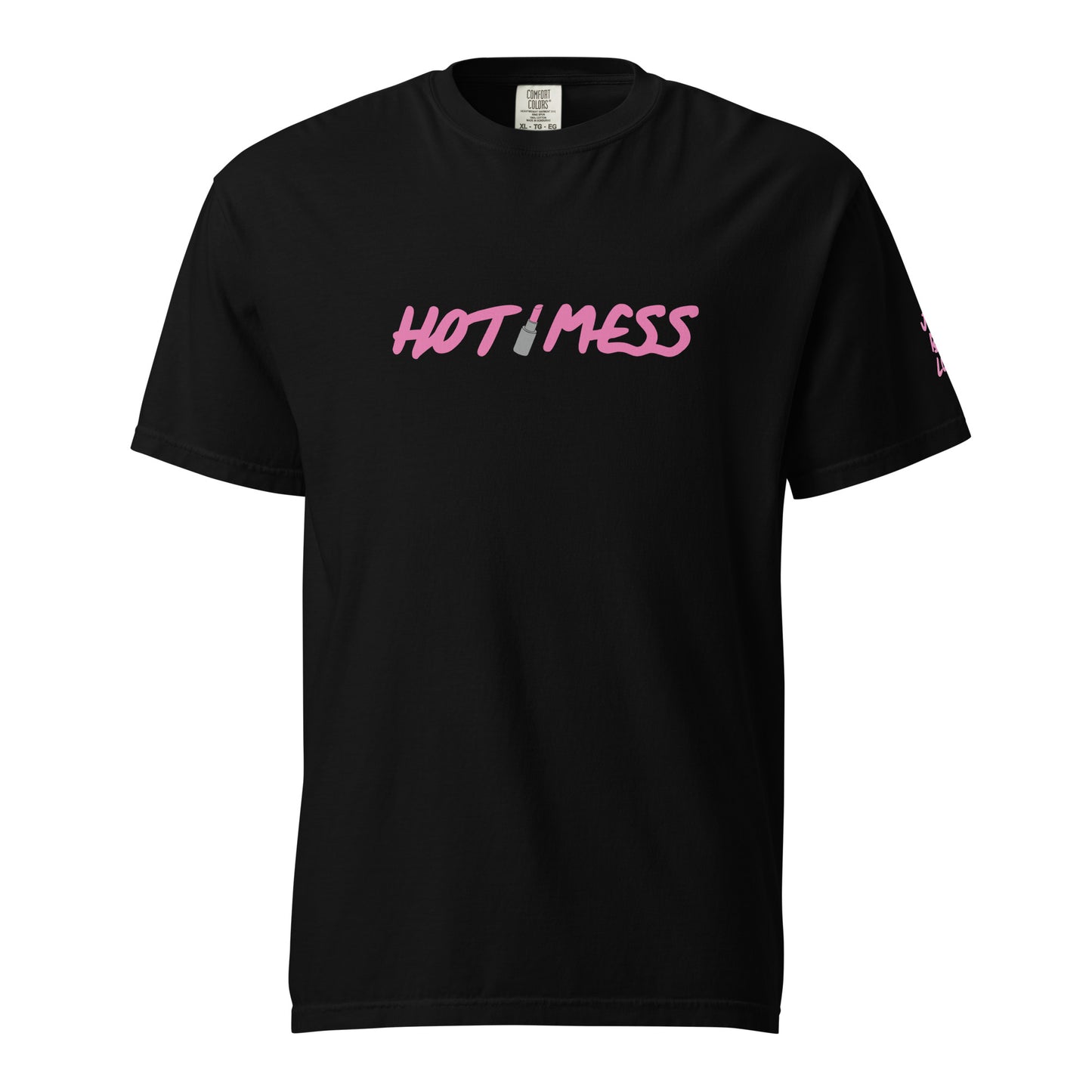 Hot Mess Lipstick Tee – Black